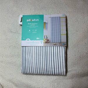 Pillowfort Teal and White Blackout Curtain